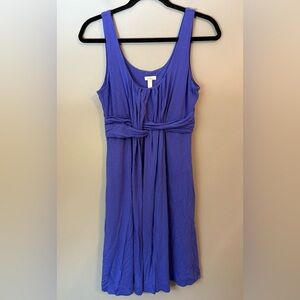 Soma Women's Soft Jersey Wrap Empire Waist Short Dress in Blue Iris Size Small